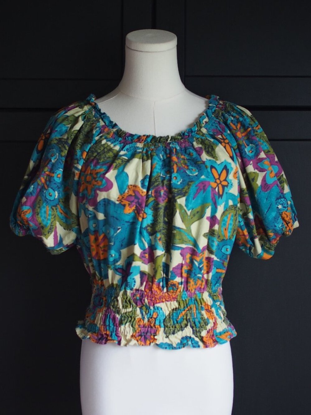 Jennifer & Grace | Cotton Floral Peasant Blouse